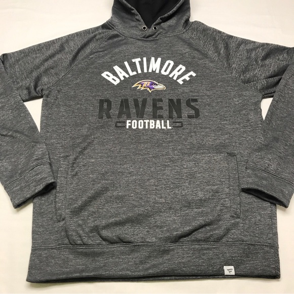 Fanatics Pro Line NFL Baltimore Ravens Gray Hoodie Sweater Men’s Size Medium - Picture 2 of 10